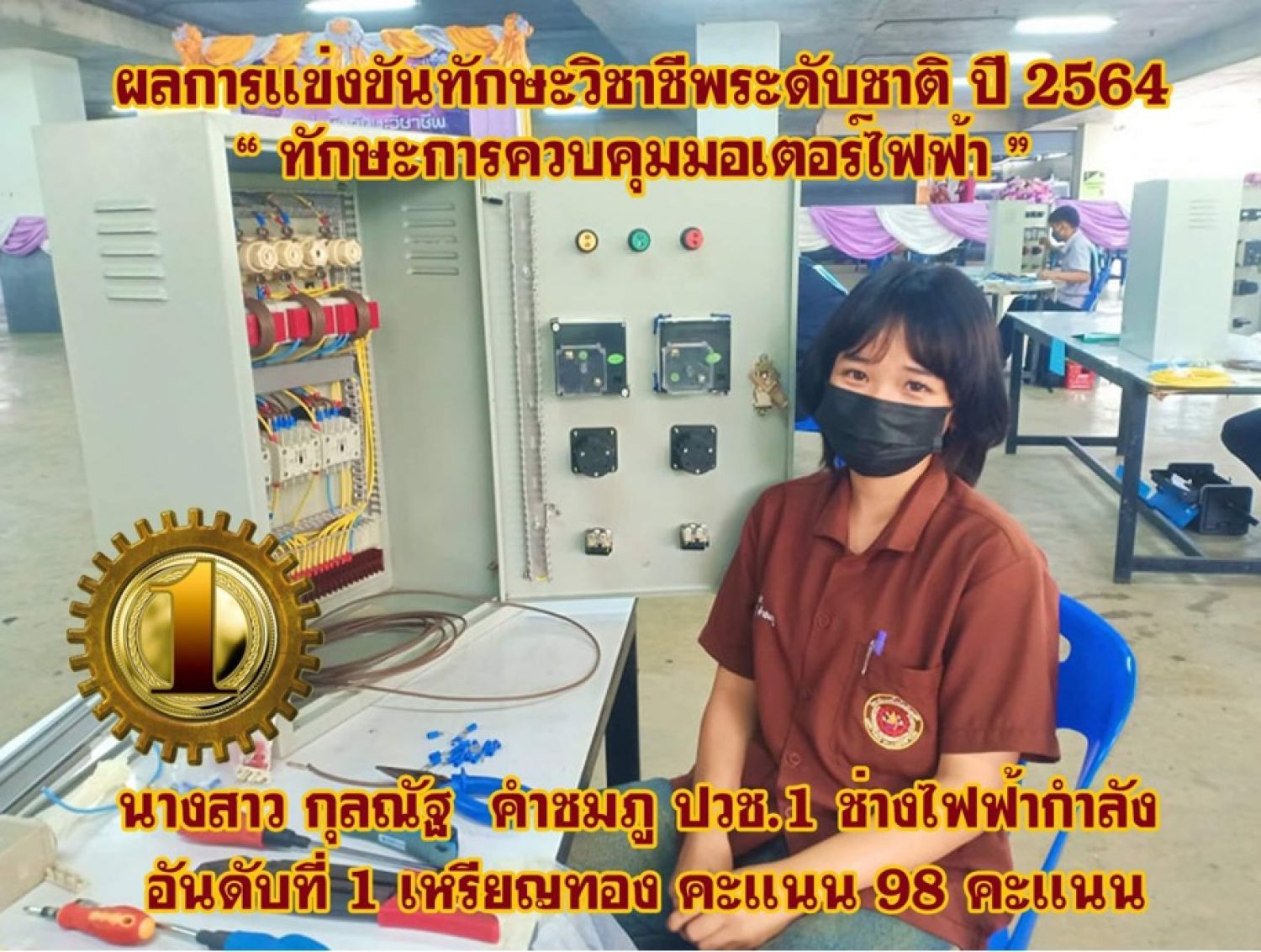 ผลงานการเข้าร่วมประกวดนวัตกรรมและสิ่งประดิษฐ์อาชีวศึกษาเอกชน ระดับชาติ ปีการศึกษา 2564